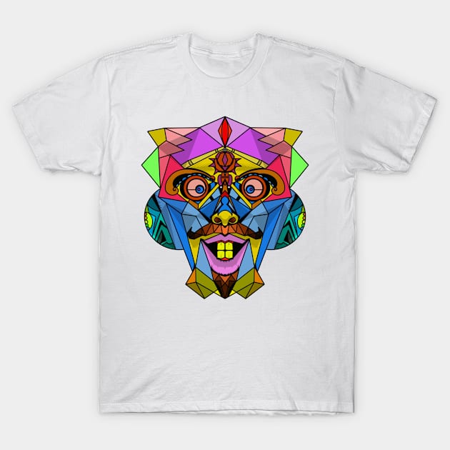 Colorful beardy mask T-Shirt by keyoveride